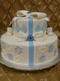 Blue And Ivory Sparkly Snowflake Dream By Konditor Meister Elegant Wedding Cakes Cake Specialty Cake Amazing Cakes