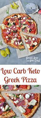 Low Carb Keto Greek Pizza And Nut Free Pizza Crust Recipe Low Carb Pizza Greek Pizza Low Carb Recipes