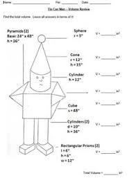 Worksheet For Students To Practice Finding The Volume Of Composite Figures Walks The Students Throught The Volume Of Each Piec Tin Can Man Tin Can Composition