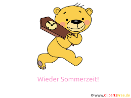 Summer time, daylight saving time (part of the year when clocks are advanced one hour ahead of standard time). Igen Sommertid Billede Clipart Illustration Grafik Gratis