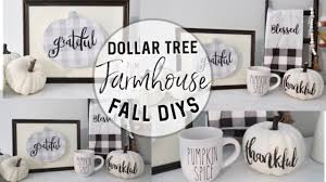 Diy Dollar Tree Fall Decor 2019 Farmhouse Fall Dollar Tree Decor Autumn Decorating Youtube