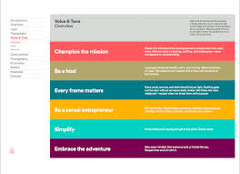We have finally gotten to the step where you combine all the information you've collected through research — your audience portrait and brand values — and use it to define your brand's tone of voice. Airbnb S Mission Statement Revolves Around The Idea Of Belonging Anywhere And Having A Home Away From Home Brand Guidelines Mission Statement Design Brand Book