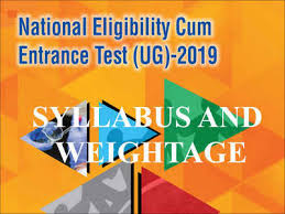 Neet Ug 2019 Syllabus And Weightage Times Of India