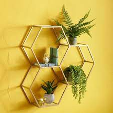 We did not find results for: 3 Honeycomb Hexagon Wall Shelf 5 Surface Display Matte Gold Finish Metal Glass Ebay