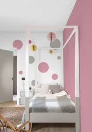 Kreise In Rosa Und Grau In Einem Madchenzimmer Kinder Zimmer Madchenzimmer Wandfarbe Kinderzimmer