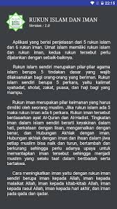 Jika rukun islam ada 5 maka rukun iman ada 6 perkara. Rukun Islam Rukun Iman Latest Version For Android Download Apk