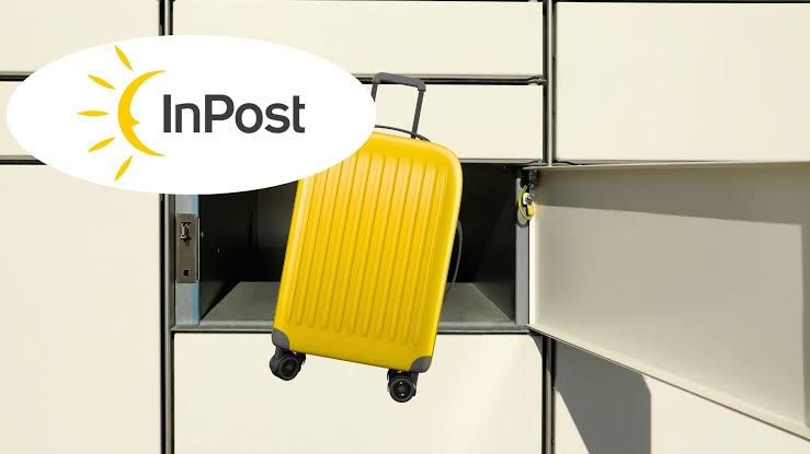 InPost parcel delivery app and locker return service visual