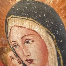Icon Madonna Child Fresco Painting