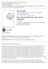 PDF) Porn and sex education, porn as sex education