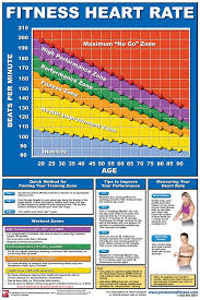 Heart Rate Chart Workout Posters Gym Workouts Heart Rate