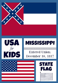 According to the commission to redesign the mississippi state flag , the new flag is anchored by a magnolia blossom in the center. State Flag Coloring Pages By Usa Facts For Kids Flag Coloring Pages State Flags State Symbols