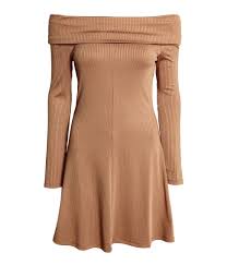 Off The Shoulder Dress H M Divided Beige Long Sleeve Dress Online Shopping Clothes Women Clothes