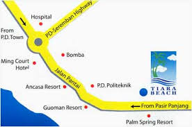 The resort is located at the 13th mile, jalan pantai, port dickson. Tiara Beach Resort Port Dickson Malaysia