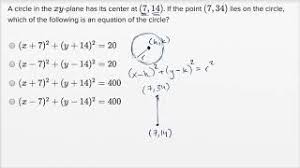 Lies in the first quadrant, given that the two straight lines. Circle Equations Harder Example Video Khan Academy