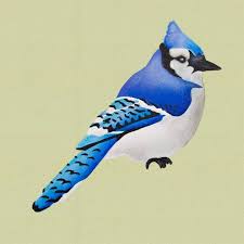 blue jay layered bird art stencil profile 15 x etsy bird art blue jay bird painting acrylic