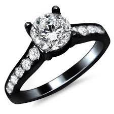 Black Wedding Rings For Women Express Your Hidden Sides Black Wedding Rings Cool Wedding Rings Round Diamond Engagement Rings