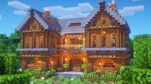 Overall, this minecraft house has a wonderful modern look for beginner players looking to take things up a notch. Minecraft How To Build A Large Spruce Mansion Large Survival Base Tutorial Youtube