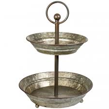 Galvanized metal 3 tier stand. 20 Galvanized Tin Tiered Stand 2 Ke1374ec Craftoutlet Com