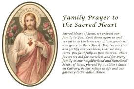 Family Prayer To The Sacred Heart Prayer For Family Catholic Prayers Heart Prayer