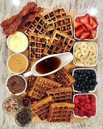 Waffle Board Always A Winner In This House Everyone Loves Topping Their Waffles Just The Way They Like Them Food Platters Breakfast Platter Yummy Food