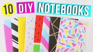 10 Easy Diy Notebooks For Back To School 2017 Easy Diy School Supplies Ellen Kelley Youtube Diy Notebook School Diy Diy Notebook Cover