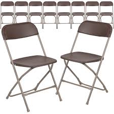 Shop for white plastic chairs online at target. Flash Furniture Folding Chair Brown Plastic 10 Pack 650lb Weight Capacity Walmart Com Walmart Com