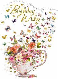 Need to write happy birthday wishes and birthday quotes? 37827 Nt Birthday Floral Butterflies Card 125 X 170mm Happy Birthday Greetings Friends Happy Birthday Wishes Cards Happy Birthday Flower