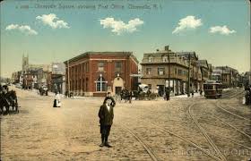 Olneyville Square Showing Post Office Rhode Island Post Office Island
