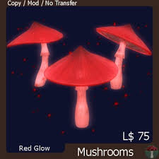 Maybe you would like to learn more about one of these? Second Life Marketplace Red Glow Mushrooms Mesh Materials Particles