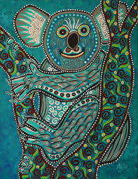 Koala Bear Painting Australian Artist Folk Art Original Etsy Folk Art Painting Indigenous Art Aboriginal Artwork