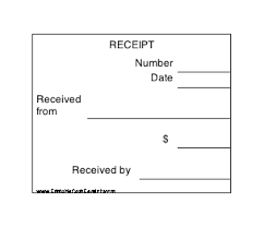printable cash receipt 6 per page