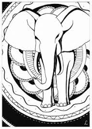 Elephant mandala coloring page from square mandalas category. Elephants Coloring Pages For Adults
