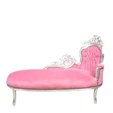 Chaise longue argenté similicuir hb055. Baroque Pink And Silver Chaise Lounge Art Deco