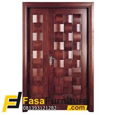 Sehingga menggunakan pintu kayu jati tersebut sebagai pintu utama, bahkan bisa digunakan untuk pintu ruangan lainnya. Pintu Rumah Minimalis Kayu Jati Motif Ketupat Fasa Furniture Jepara Fasa Furniture Jepara
