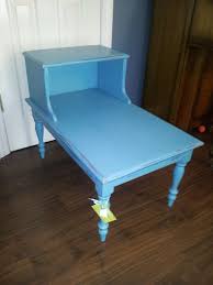 Turquoise Two Tier End Table Furniture Refinishing Homemade Chalk Paint Bless Your Heart Art Kathryncrews Com Furniture Rehab Furniture Dyi Furniture