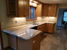 Kitchen With Waypoint Cabinets In Maple Color Rye Floor Is Adura Mannington Vinyl Floo Kitchen Cabinets And Countertops Maple Kitchen Cabinets Kitchen Remodel