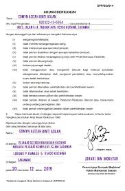 Borang akuan sumpah untuk bantuan menguruskan jenazah anak veteran. Spp Usc Sarawak Selamat Malam Semua Ini Contoh Facebook