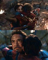 Peter parker, son of tony stark and steve rogers, happens to secretly be dating wade wilson, a mercenary. Tony Stark And Peter Parker From Avengers Endgame