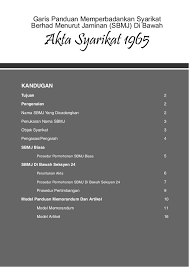 Bagaimana menentukan pembahagian saham syarikat. Akta Syarikat 1965