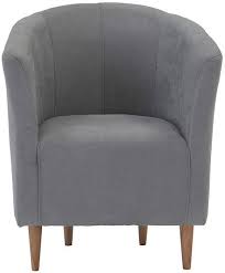 Un Fauteuil Moelleux Et Confortable Pour Vos Moments De Detente Fauteuil Cabriolet Maud Tissu Gris Clair Espace Zen But Accent Chairs Tub Chair Chair