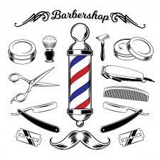 Download Vector Monochrome Collection Barbershop Tools For Free Barbeiro Ideias Para Barbearias Logotipo Do Barbeiro