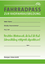 Fahrradpass Zur Erfolgreichen Radfahrausbildung Online Kaufen Im Verlag Heinrich Vogel Shop