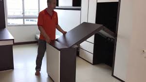 Hdb Bto 2 Rm Flexi Fajarspring Movablesofa Hiddendiningtable 2hiddenbed Wall Dining Table Dining Table Small Space Dining Table Design Modern