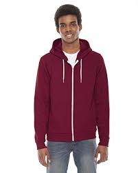 American Apparel Flex Fleece Zip Hoodie Cranberry