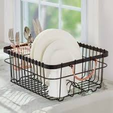 Better Homes Gardens Antique Gray Wire Dish Rack Walmart Com In 2020 Dish Racks Copper Handles Dish Rack Drying