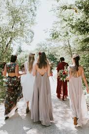 Mismatched Burgundy And Blush Bridesmaid Dresses Bohemian Bridesmaid Dress Bridesmaid Dresses Boho Mismatched Blush Bridesmaid Dresses