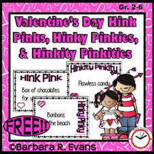 A hinky pinky is a rhyming riddle in which the answer consists of two words that have the same number of syllables and rhyme with each other. Valentines Day Hink Pink Et Al Puzzles Word Riddles Task Cards Vocabulary Gate