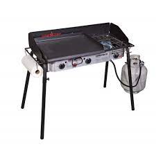 With its massive grilling surface and three powerful 30,000 btu cast burners, it becomes a versatile outdoor stove. Expedition 3x Triple Burner Stove With Griddle Camp Chef