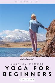 Yoga For Beginners Easy 20 Minute Boho Beautiful Yoga Class Yoga For Beginners Beautiful Yoga Easy Yoga For Beginners