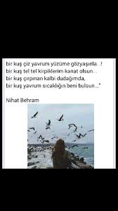 Bir Kus Ciz Yavrum Yuzume Gozyasinla Nihat Behram Kus Cizimi Cizim Resim